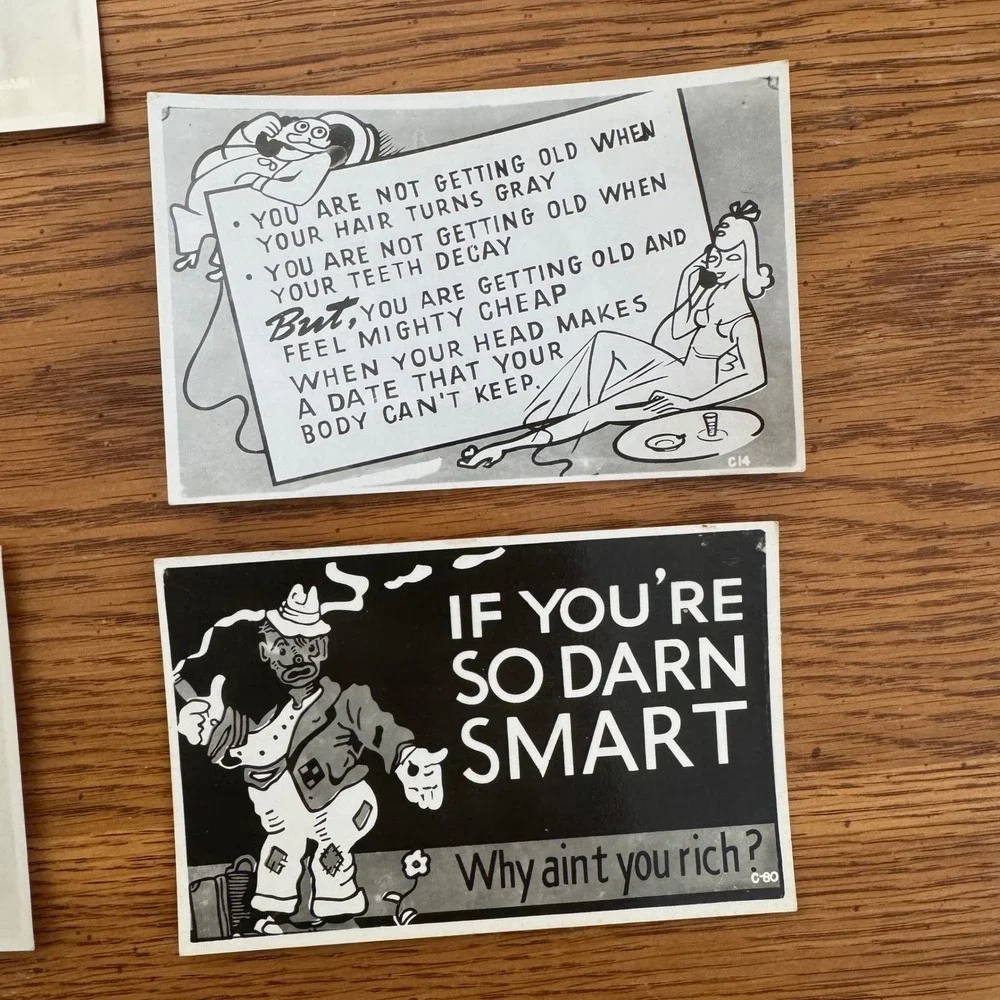 40+ Vintage Crude Offensive Humor Postcard Lot Kodak‎ Paper Old Maid Dating